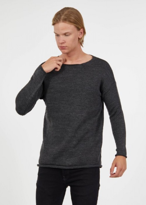 163977 ANTHRACITE MEN'S SWEATER Oversize knitwear