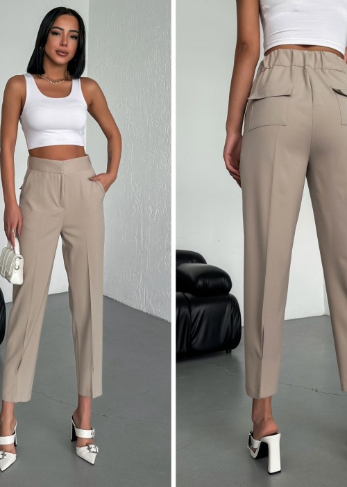 167995 BEIGE TROUSERS Polyviscon
