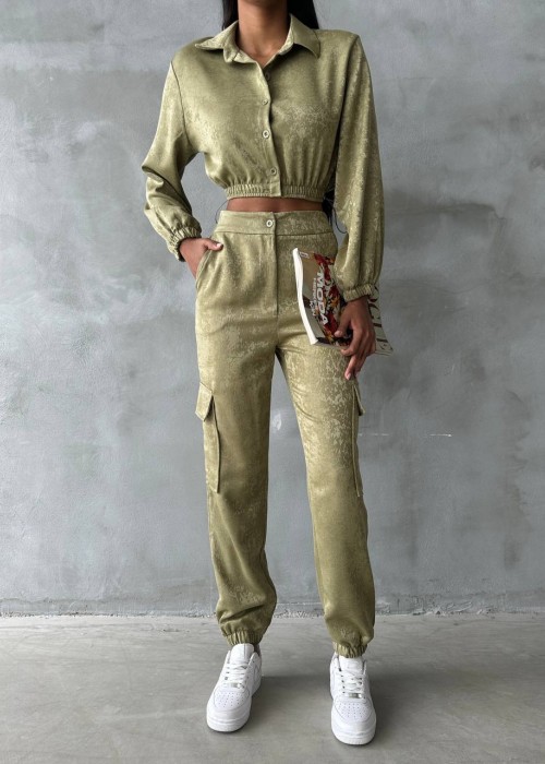 169797 GREEN TRACKSUIT Suede