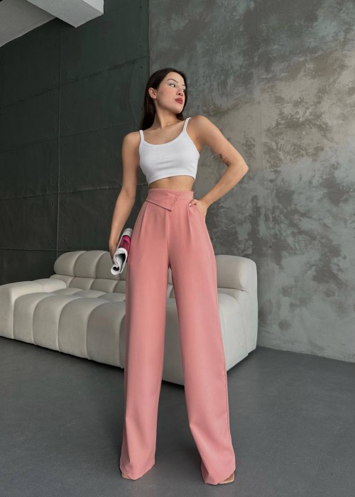 173249 PINK TROUSERS ATLAS FABRIC