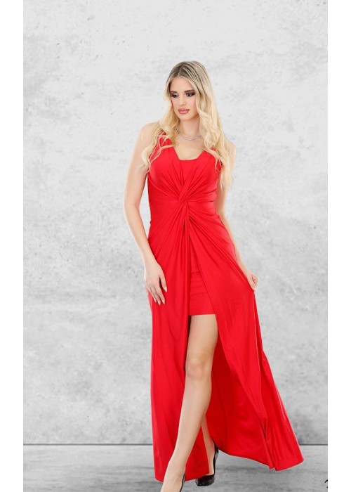 174380 RED COCKTAİL DRESS