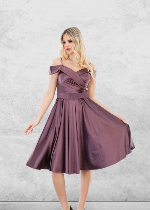 174389 COLORED COCKTAİL DRESS