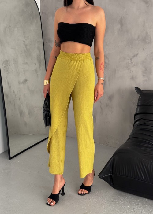 176598 YELLOW TROUSERS KNITTED LYCRA