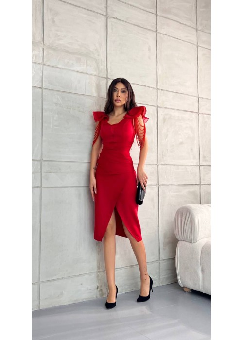 177792 RED COCKTAİL DRESS