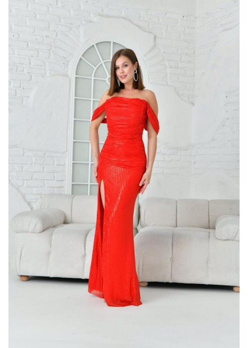178442 RED COCKTAİL DRESS
