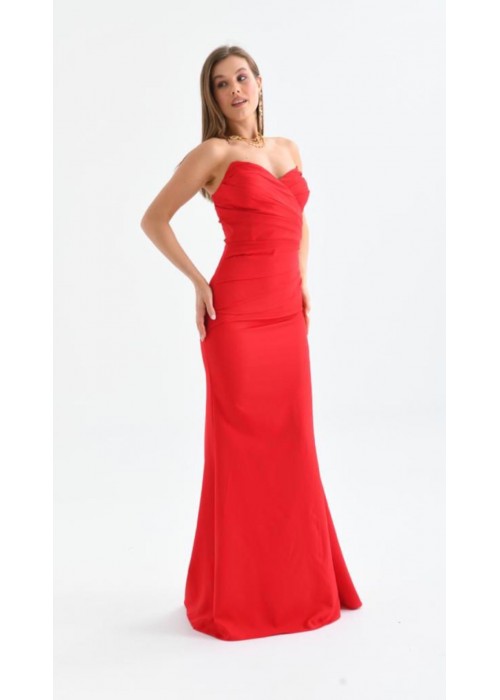178446 RED COCKTAİL DRESS