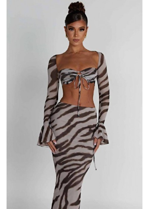 178964 Zebra pattern TEAM Sandy fabric