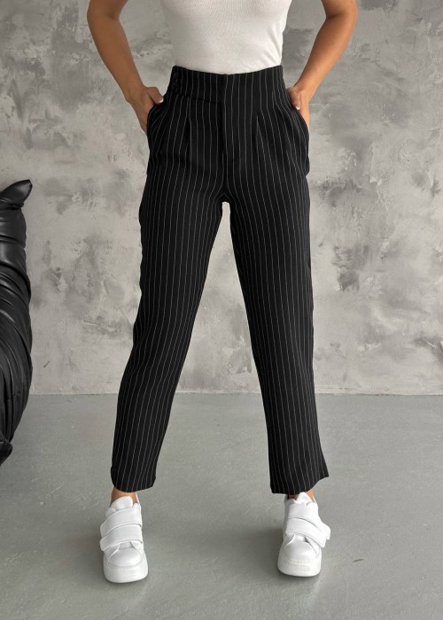 179221 BLACK TROUSERS DOUBLE FABRIC