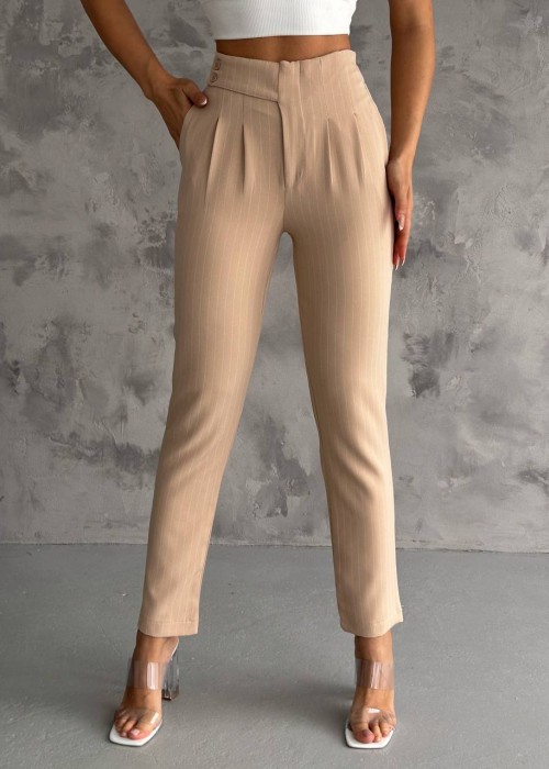 179222 CREAM TROUSERS DOUBLE FABRIC
