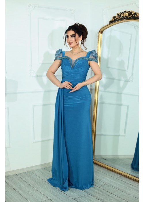 179441 BLUE COCKTAİL DRESS