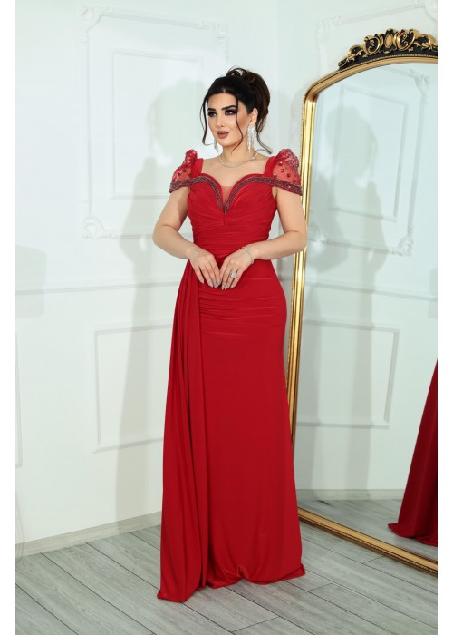 179443 RED COCKTAİL DRESS