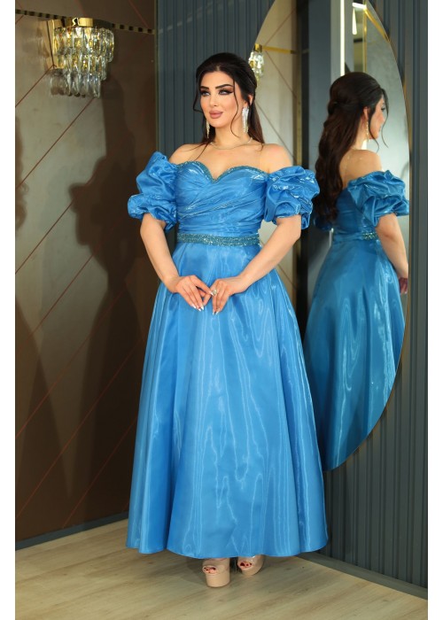 179450 BLUE COCKTAİL DRESS