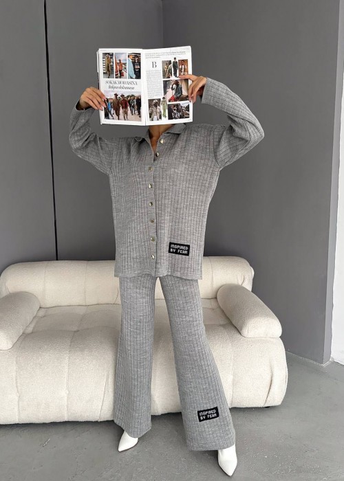 189090 GREY SUİT KNITWEAR