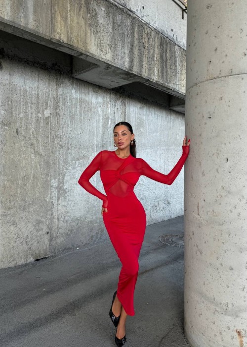 189376 ROT KLEID LYCRA