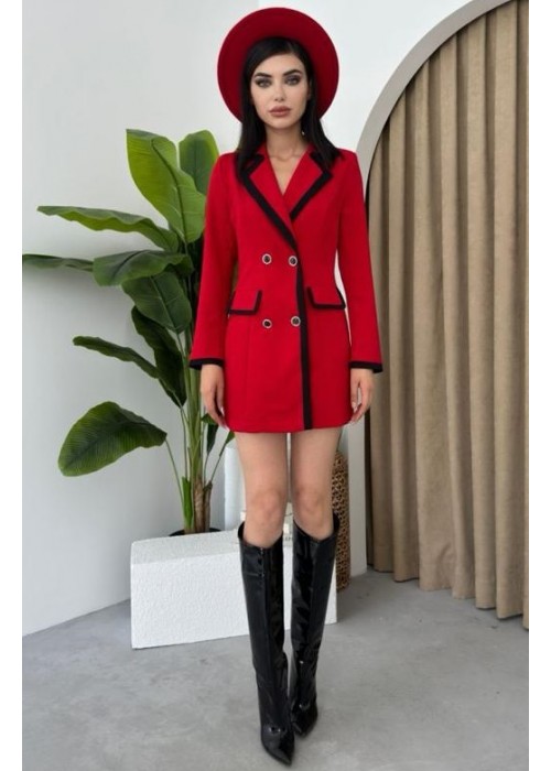 190372 ROT KLEID Jacke Kleid