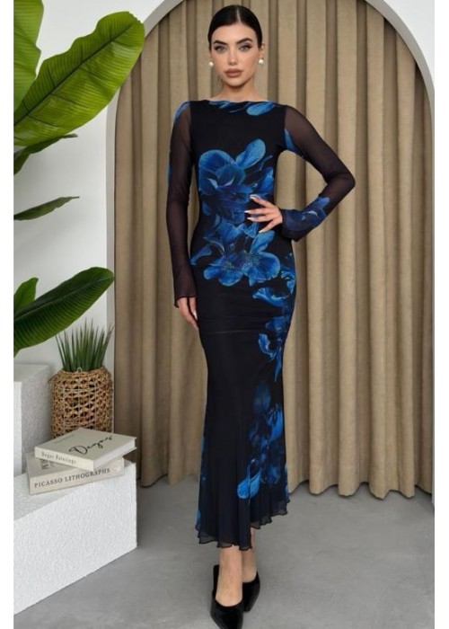 190377 BLAU KLEID