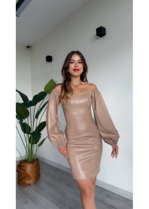 190443 BEIGE KLEID HAUT