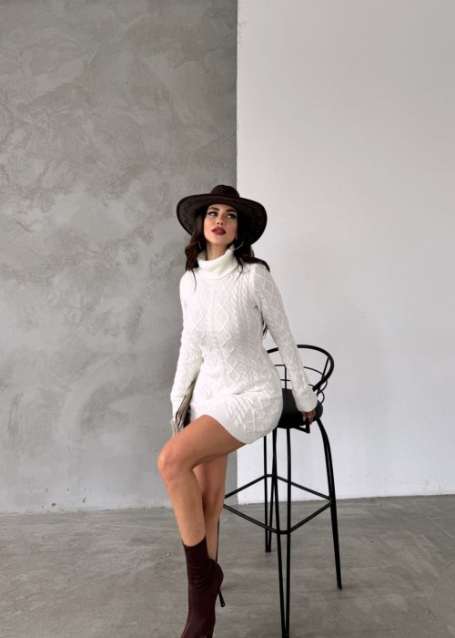 190634 ecru KLEID STRICKWAREN