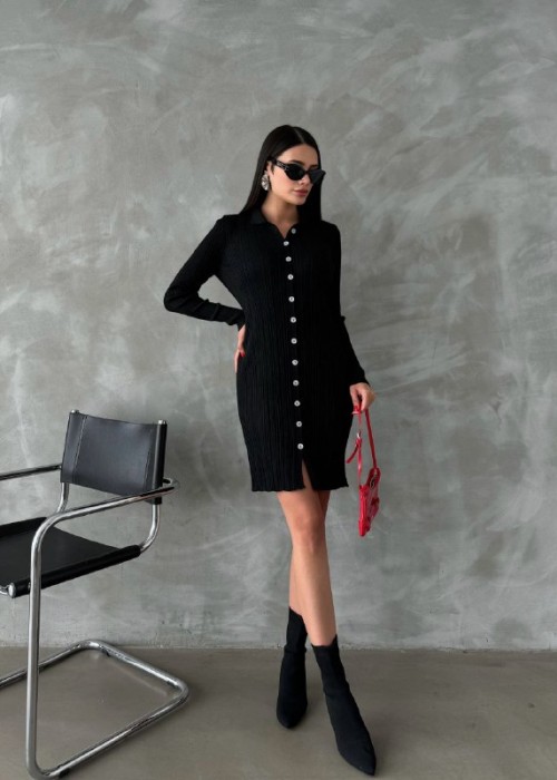 191649 SCHWARZ KLEID STRICKWAREN