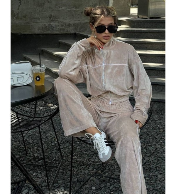 191847 BEJ TAKIM KADİFE KUMAŞ BEJ