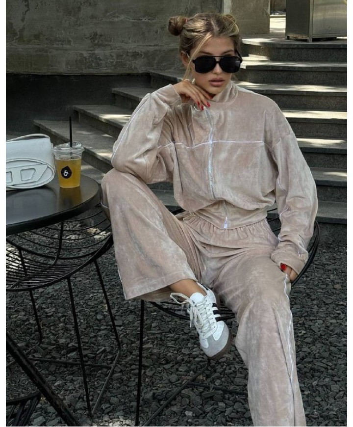 191847 BEJ TAKIM KADİFE KUMAŞ