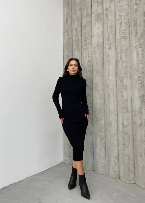 191963 SCHWARZ KLEID STRICKWAREN