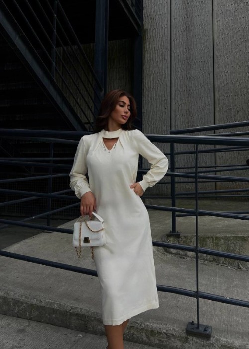 192014 ecru KLEID