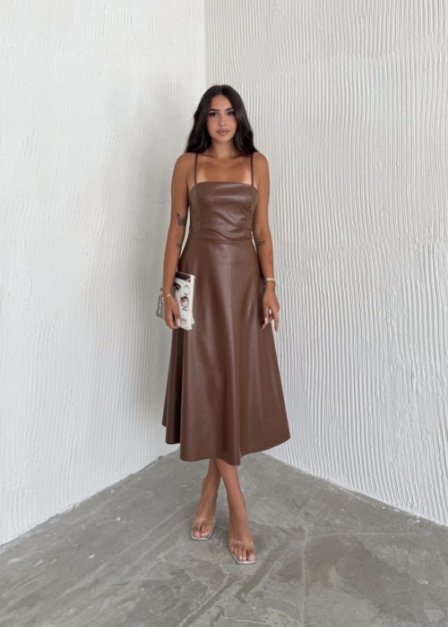 192175 KAFFEE KLEID HAUT