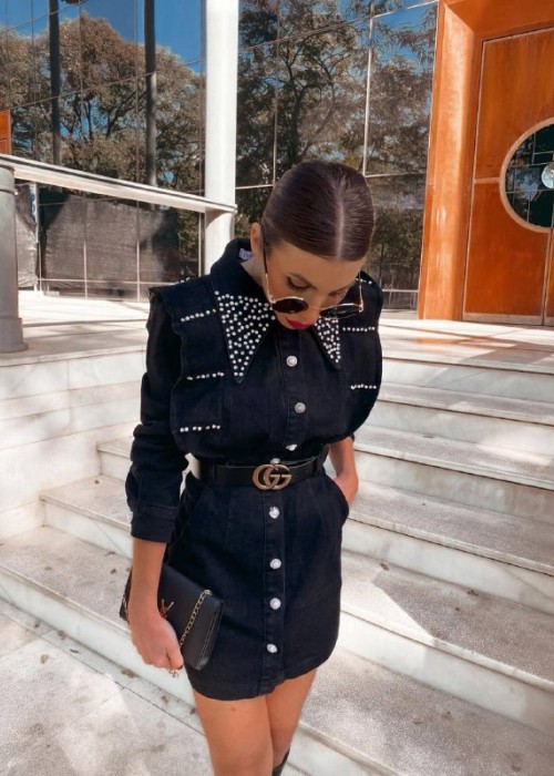192236 SCHWARZ KLEID JEANS