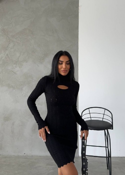 192699 SCHWARZ KLEID STRICKWAREN