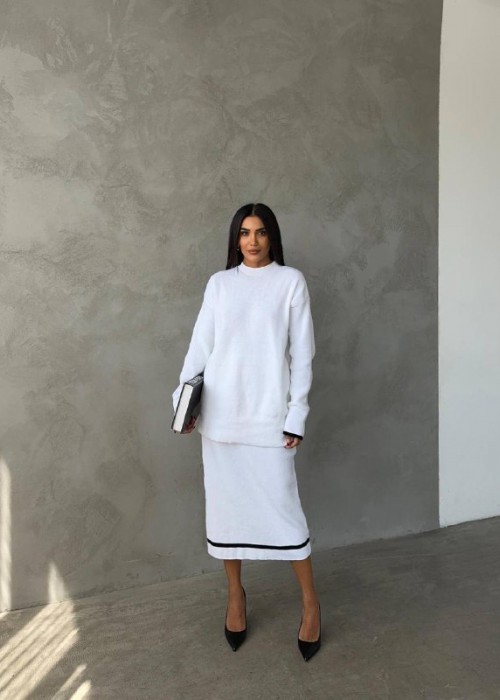 192708 WEISS KLEID STRICKWAREN
