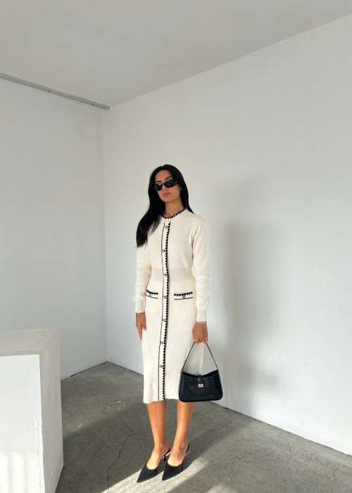 192752 WEISS KLEID STRICKWAREN