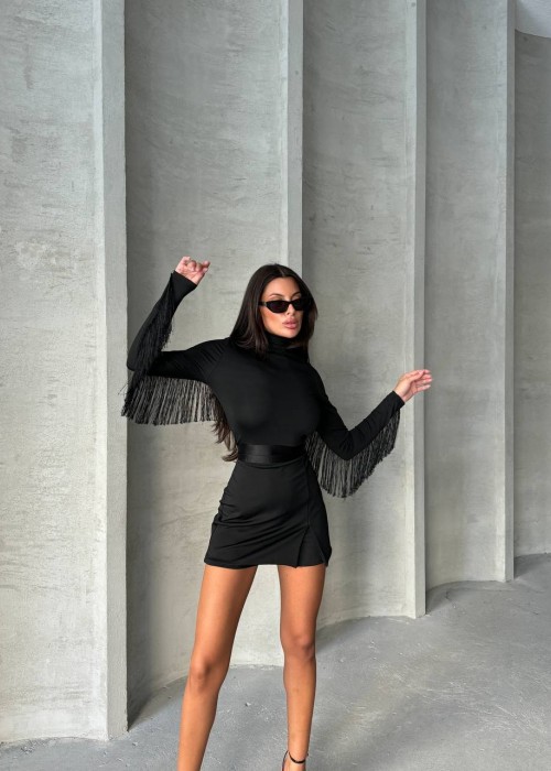 193280 SCHWARZ KLEID LYCRA