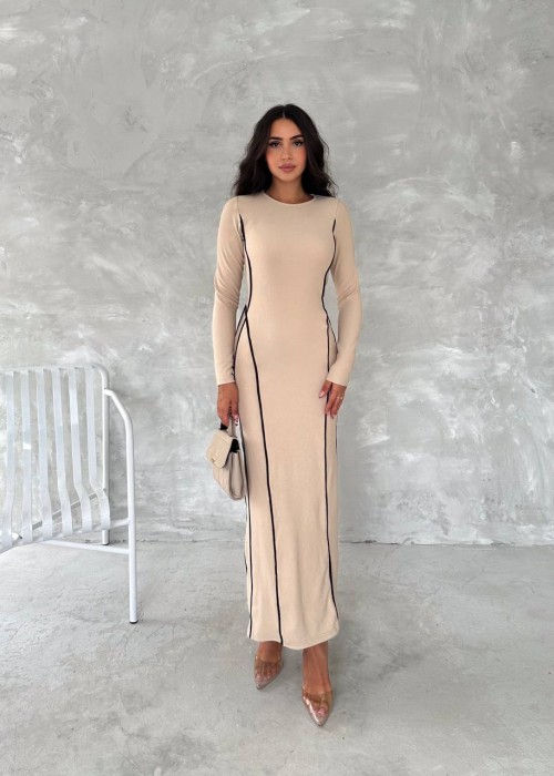 193898 BEIGE KLEID