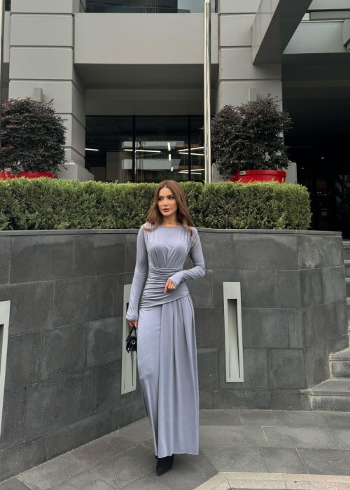 193995 GRAU KLEID Zara-Modell.