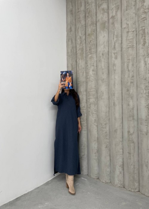 194078 NAVY BLAU KLEID