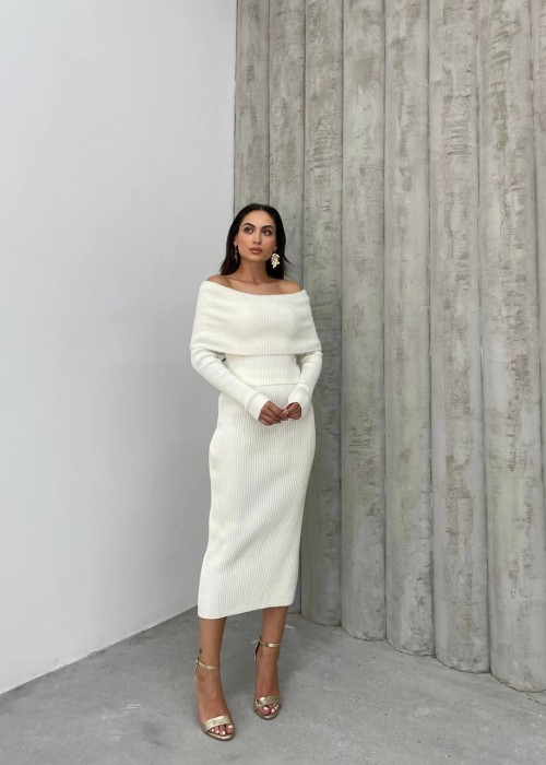 194087 ecru KLEID STRICKWAREN