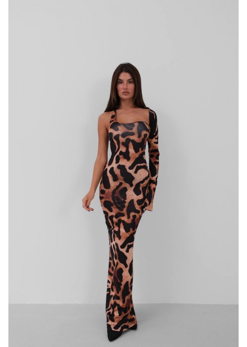 194536 LEOPARD KLEID MIKROSTOFF