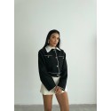 195257 SCHWARZ JACKE Chanel-Stoff