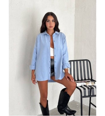 195324 MAVİ GÖMLEK T...