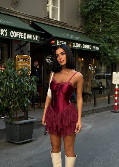 195471 BORDO KLEID Kurze Hose
