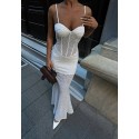 195474 ecru KLEID FLOCKKLEID