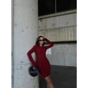 195570 ROT KLEID Osmanischer Stoff