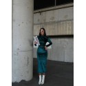 195573 GRÜN KLEID SAMT