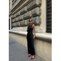 195638 BLACK DRESS SATIN FABRIC