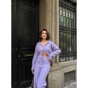 195791 PURPLE SUİT Steel weaving