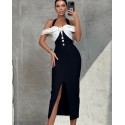 195797 SCHWARZ COCKRAİLKLEİD İTHAL ÖRME KUMAŞ