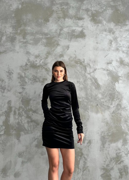 196346 SCHWARZ KLEID SAMT