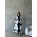 196504 WHITE PATTERNED DRESS Babel Fabric