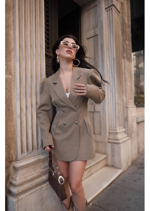 196542 BEIGE KLEID